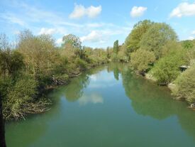 La rivière Aisne, en aval du pont